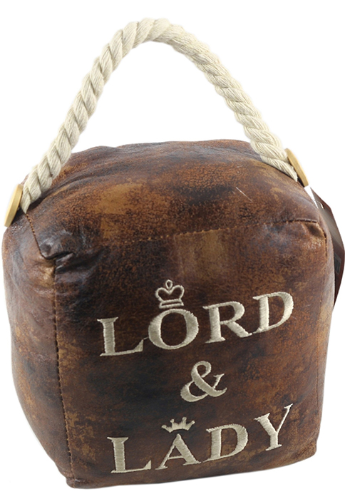 Faux Leather Lord And Lady Doorstop